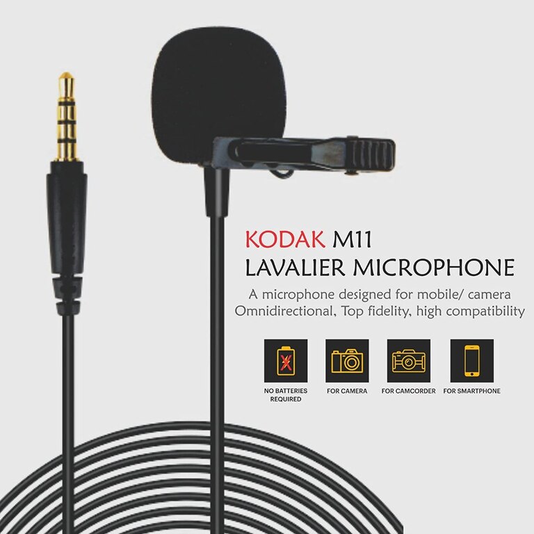 Kodak M11 2.5 Mm Lavlier Microphone With Adapter For Smartphone